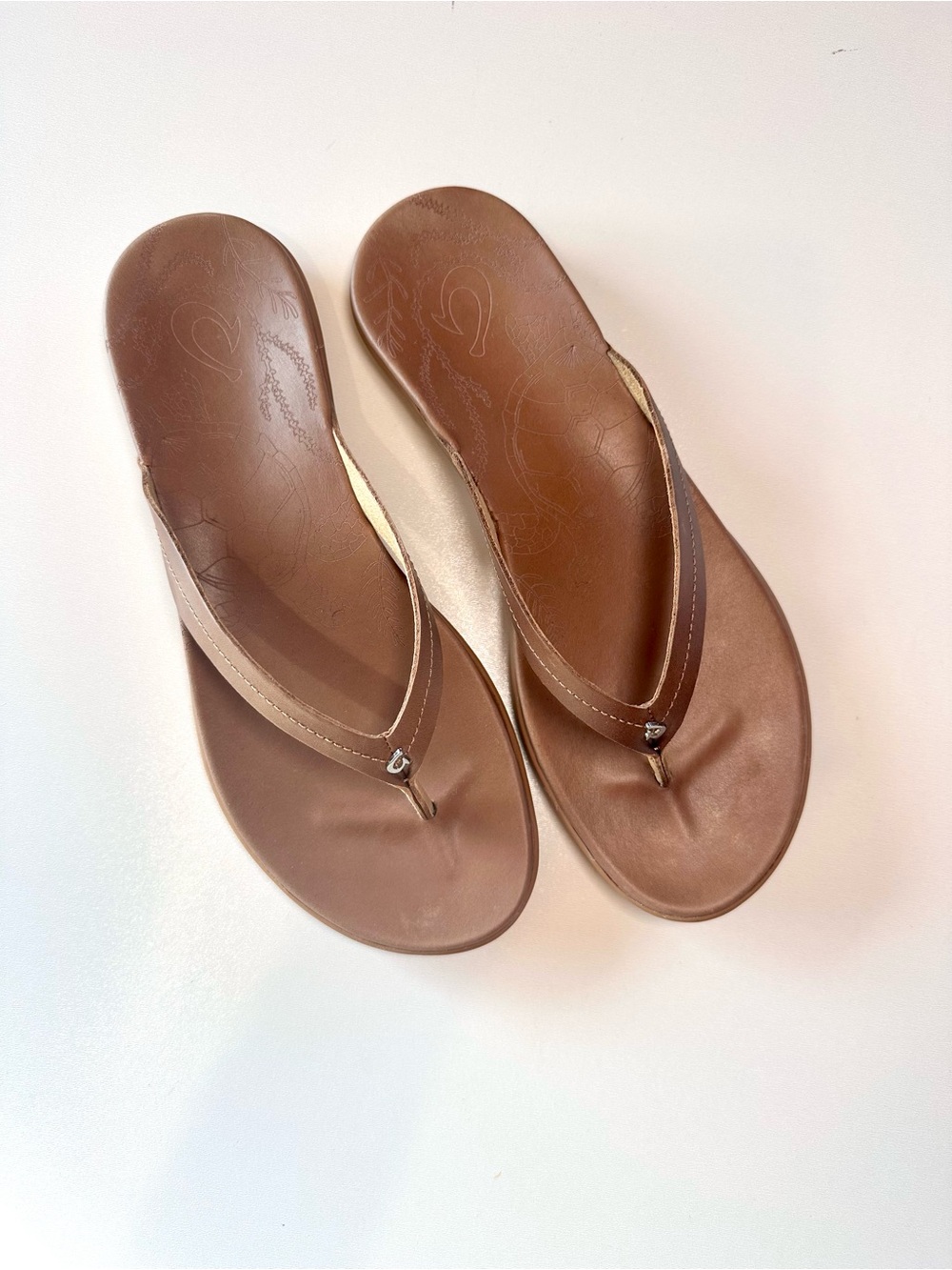 NWOT Women’s OluKai Honu Flip Flop Leather Sandals - Picture 11 of 11